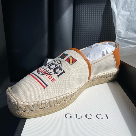 Gucci espadrillo slip ons